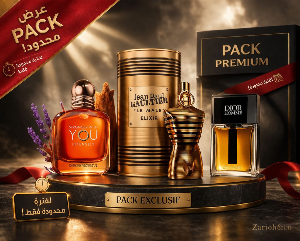 Pack 250dh 10ml (You intensely - Jean paul elixir - dior homme intense)